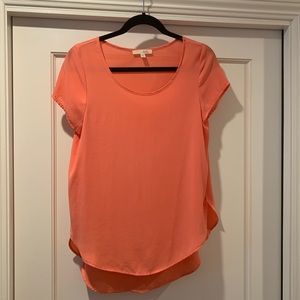 GUC coral lush high low side slit top